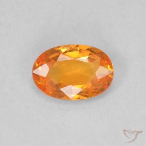 0.52ct طبيعي برتقالى مشمشى زفير, بيضوي, VVS