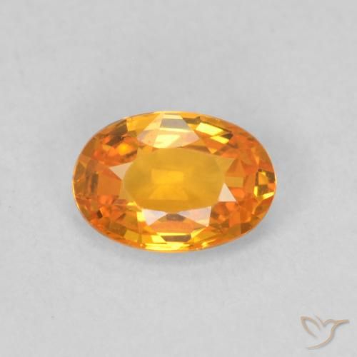 0.60ct طبيعي برتقالى مشمشى زفير, بيضوي, VVS