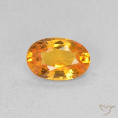 0.53ct طبيعي برتقالي زاهى زفير, بيضوي, VVS-VS