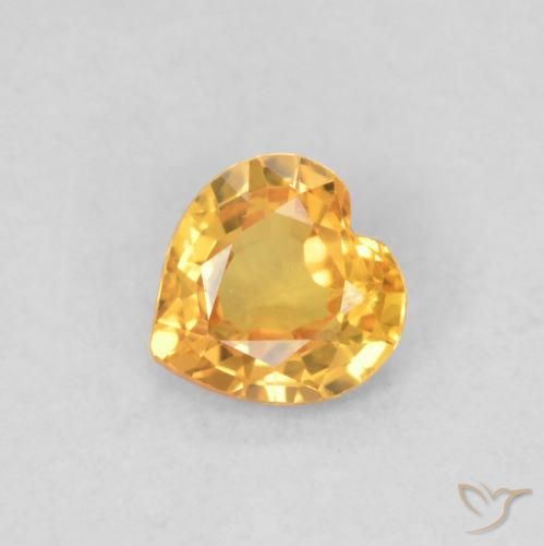 0.39ct طبيعي Medium Dark-Golden زفير, قلب, قليلا جدا