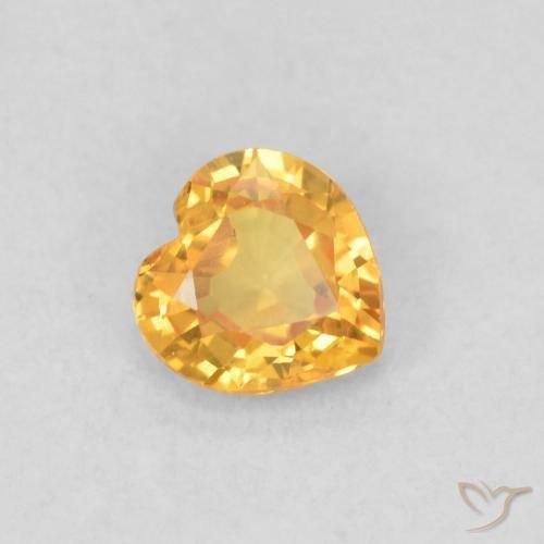 زفير Medium Dark-Golden طبيعي، قلب، 0.39 قيراط، قليلا جدا
