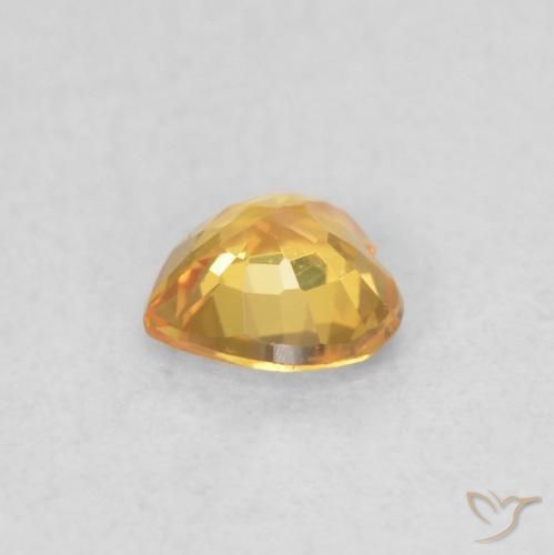 زفير Medium Dark-Golden طبيعي، قلب، 0.39 قيراط، قليلا جدا