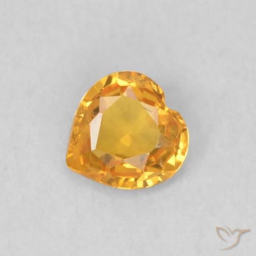 0.35ct طبيعي برتقالي زاهى زفير, قلب, قليلا جدا, Photo A