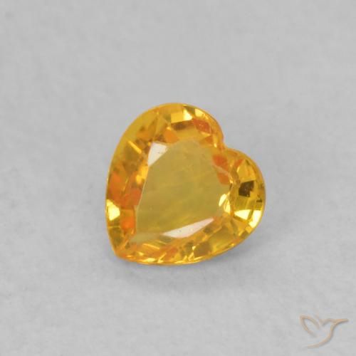 0.32ct طبيعي برتقالى متوسط زفير, قلب, قليلا جدا