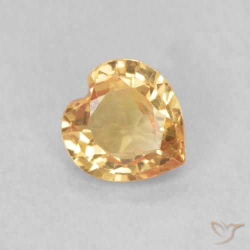 0.41ct طبيعي ذهبي زفير, قلب, VVS-VS