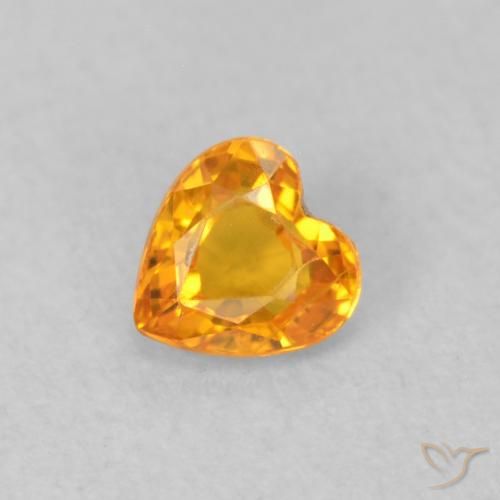 0.35ct طبيعي برتقالى مشمشى زفير, قلب, قليلا جدا
