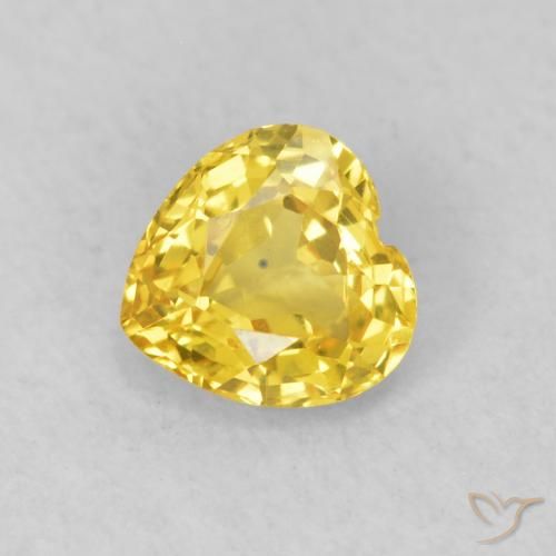 0.48ct طبيعي أصفر متوسط زفير, قلب, قليلا جدا