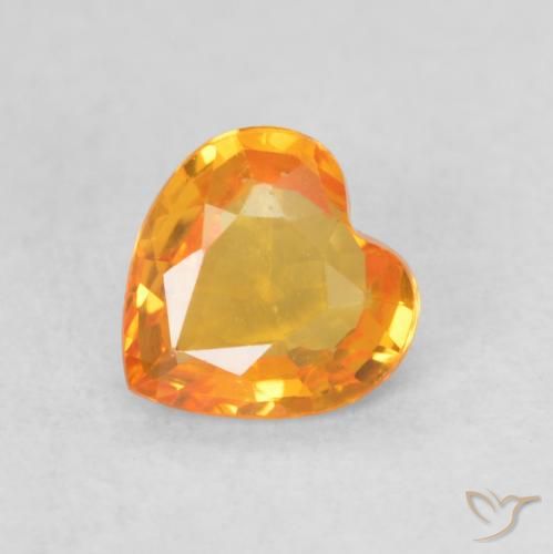 0.41ct طبيعي ذهب زفير, قلب, VVS-VS
