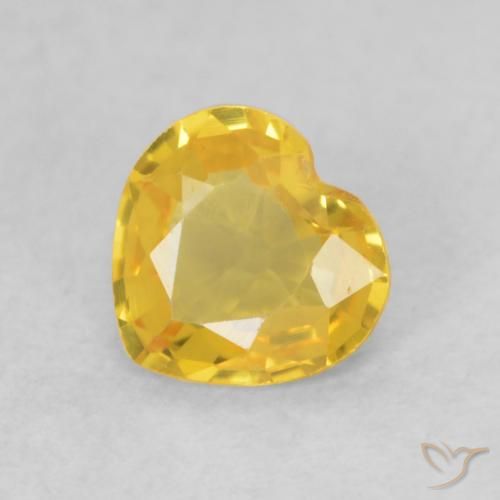 0.39ct طبيعي برتقالى-ذهبى زفير, قلب, VVS-VS