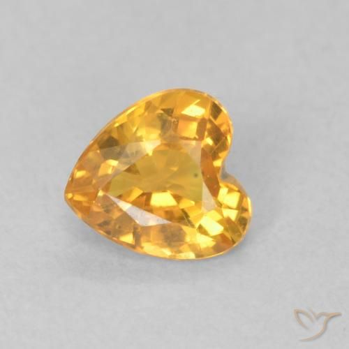 0.47ct طبيعي برتقالى ذهبى غامق زفير, قلب, VVS-VS
