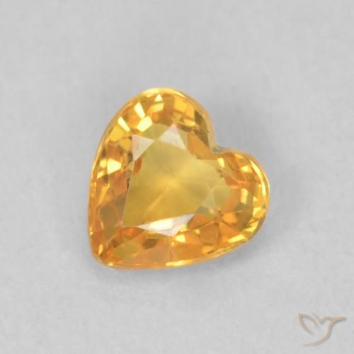 0.46ct طبيعي ذهبى داكن زفير, قلب, VVS-VS