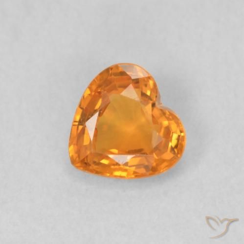 0.37ct طبيعي برتقالى متوسط زفير, قلب, VVS-VS