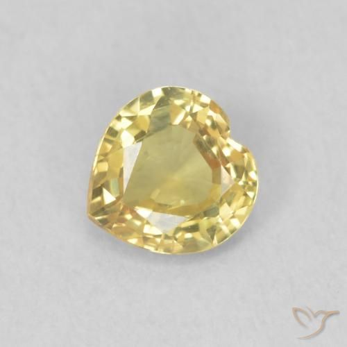 0.45ct طبيعي أصفر توسكانا زفير, قلب, VVS-VS