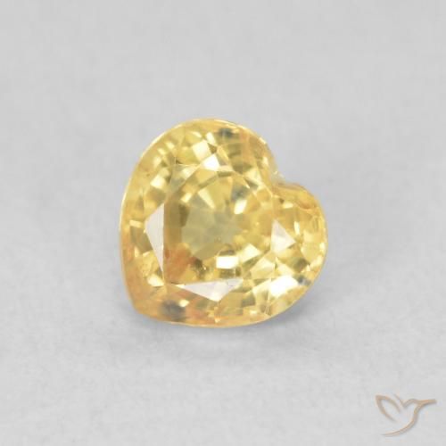 0.54ct طبيعي برتقالى ذهبة زفير, قلب, VVS-VS