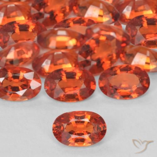 0.53ct طبيعي برتقالى نارى زفير, بيضوي, قليلا جدا