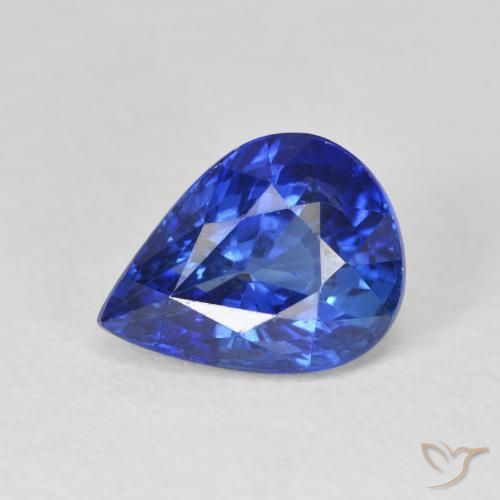 4.10ct طبيعي أزرق وردة الذرة زفير, شكل الكمثرى, قليلا جدا