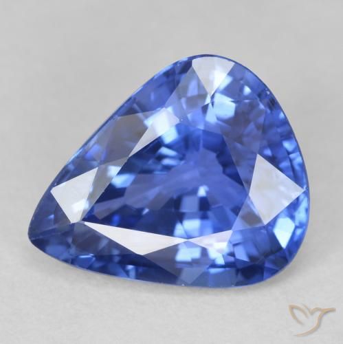 4.24ct طبيعي أزرق وردة الذرة زفير, شكل الكمثرى, VVS-VS