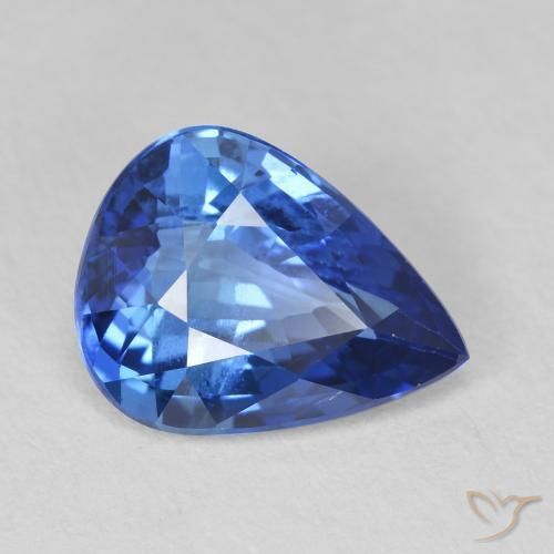 3.55ct طبيعي أزرق داكن متوسط زفير, شكل الكمثرى, VVS-VS