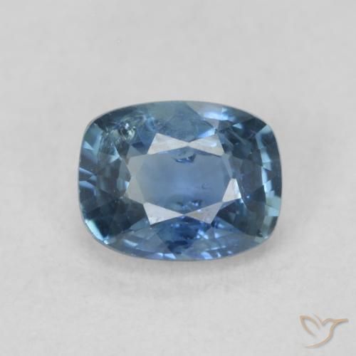 0.59ct طبيعي ازرق غامق زفير, وسادة, قليلا جدا