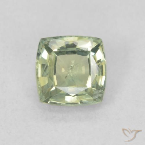 0.61ct طبيعي Medium Light-Green زفير, وسادة, SI