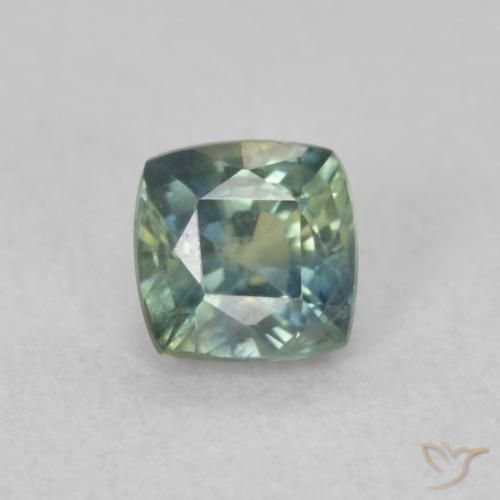 0.56ct طبيعي أخضر أزرق متوسط زفير, وسادة, قليلا جدا