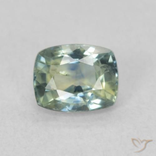 0.62ct طبيعي ازرق مخضر زفير, وسادة, قليلا جدا