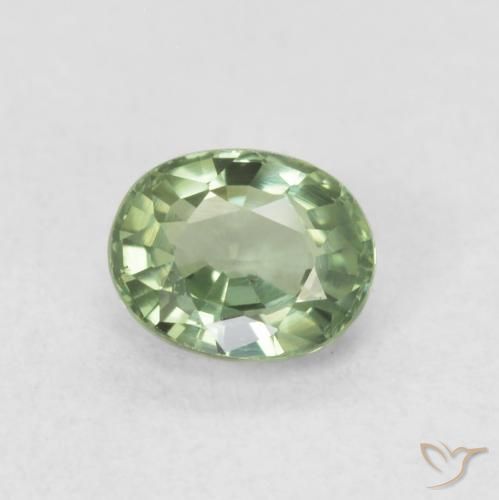 0.56ct طبيعي أخضر مريمية فاتح زفير, بيضوي, VVS-VS