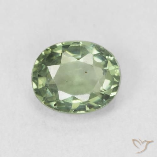 0.66ct طبيعي اخضر فاتح زفير, بيضوي, VVS-VS