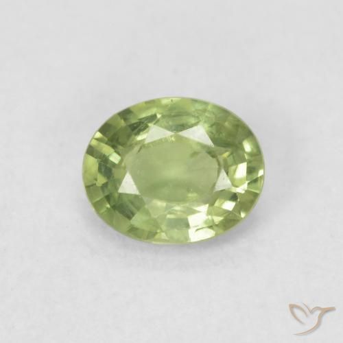 0.42ct طبيعي أخضر حيوى فاتح زفير, بيضوي, VVS-VS
