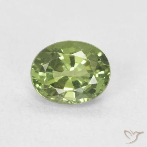 0.52ct طبيعي أخضر متوسط زفير, بيضوي, VVS-VS