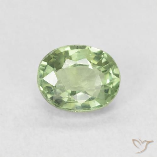 0.63ct طبيعي اخضر المريمية فاتح جدا زفير, بيضوي, VVS-VS