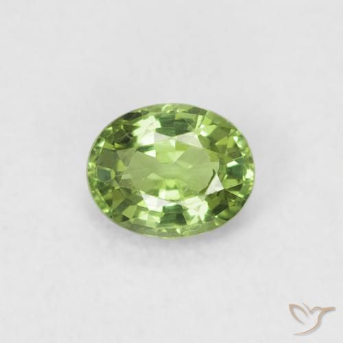 0.41ct طبيعي أخضر الغابات زفير, بيضوي, VVS-VS