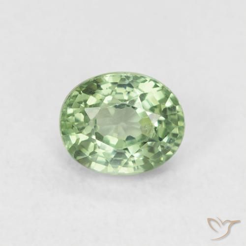 0.61ct طبيعي أخضر الغابة فاتح زفير, بيضوي, VVS-VS