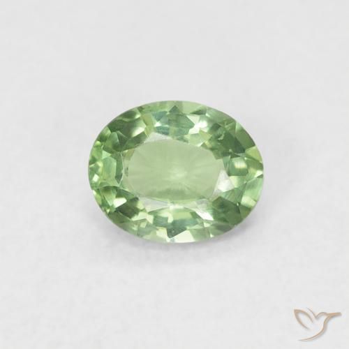 0.40ct طبيعي اخضر فاتح زفير, بيضوي, VVS-VS