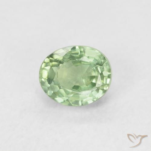 0.56ct طبيعي اخضر فاتح زفير, بيضوي, VVS-VS
