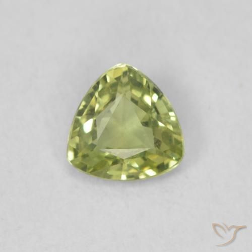 0.30ct طبيعي الأصفر الليمونى زفير, مثلثى, VVS