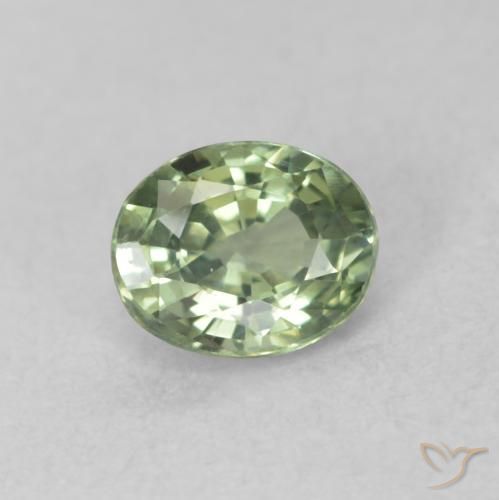 0.54ct طبيعي Medium Light-Green زفير, بيضوي, VVS