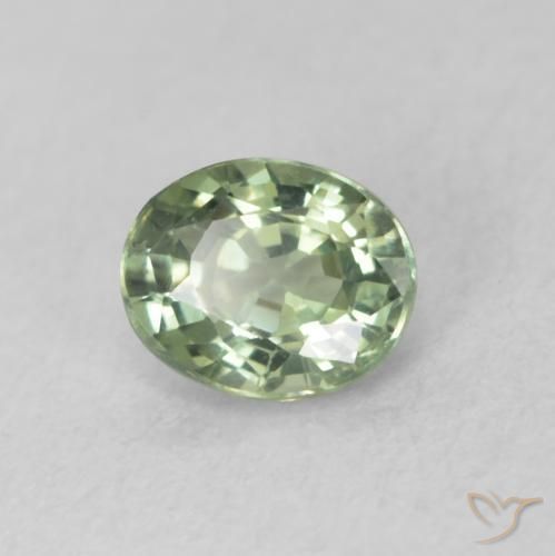 زفير Medium Light-Green طبيعي، بيضوي، 0.54 قيراط، VVS