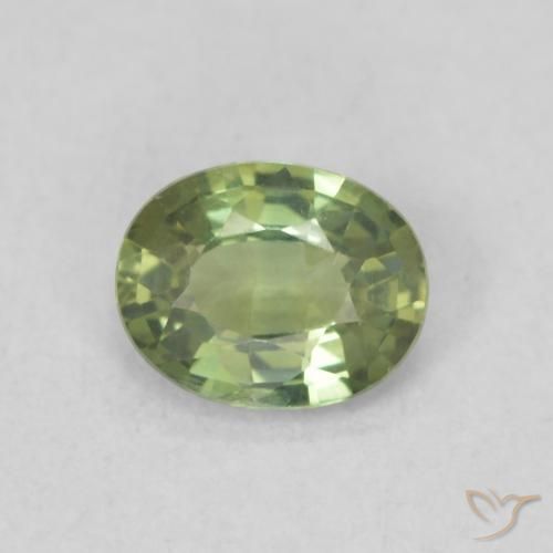 0.47ct طبيعي أخضر كمثرى زفير, بيضوي, VVS