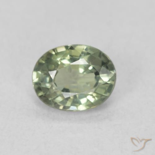 0.50ct طبيعي اخضر فاتح زفير, بيضوي, VVS
