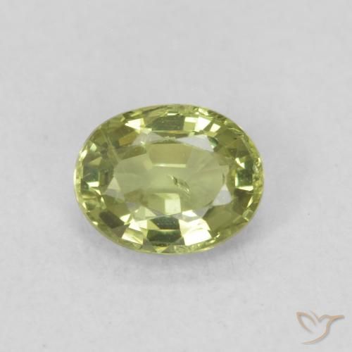 0.45ct طبيعي اخضر فاتح زفير, بيضوي, قليلا جدا