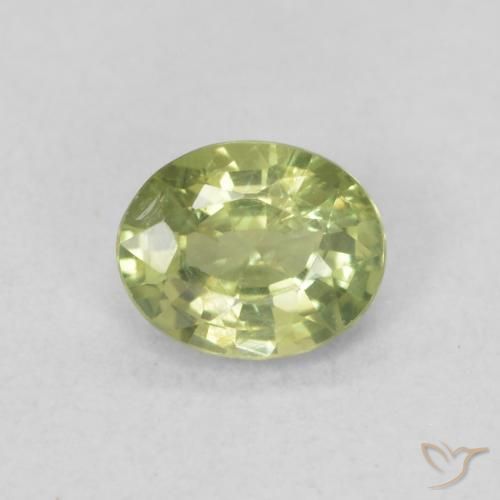 0.43ct طبيعي أخضر الغابة دافئ زفير, بيضوي, قليلا جدا