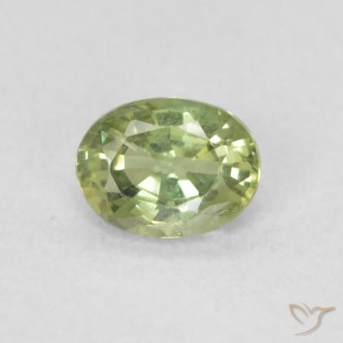 0.42ct طبيعي أخضر الغابة فاتح زفير, بيضوي, قليلا جدا