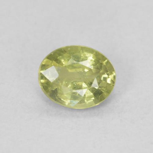 0.42ct طبيعي أخضر ترابى دافئ زفير, بيضوي, قليلا جدا