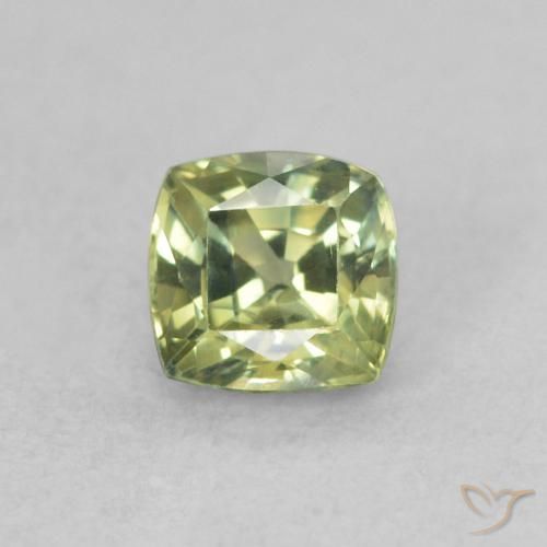0.54ct طبيعي أخضر متوسط زفير, وسادة, قليلا جدا