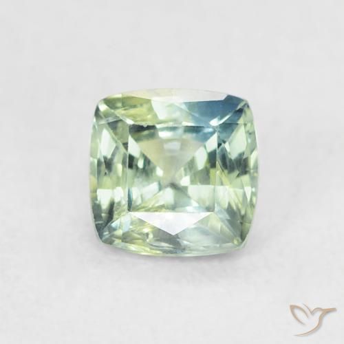0.63ct طبيعي أخضر أزرق زفير, وسادة, قليلا جدا