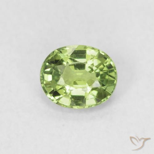 0.48ct طبيعي أخضر كمثرى زفير, بيضوي, VVS