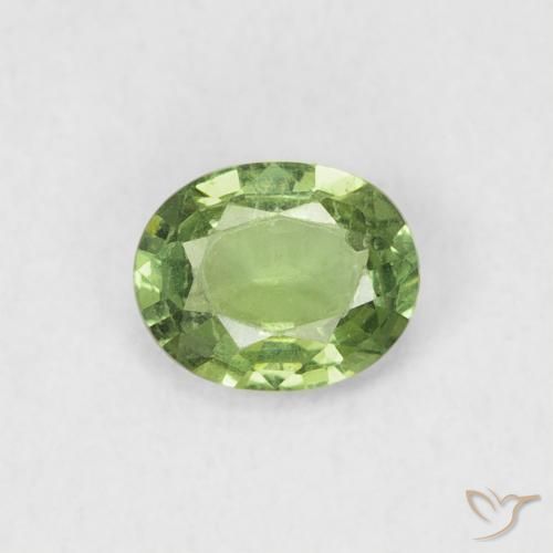 0.41ct طبيعي أخضر كمثرى زفير, بيضوي, VVS