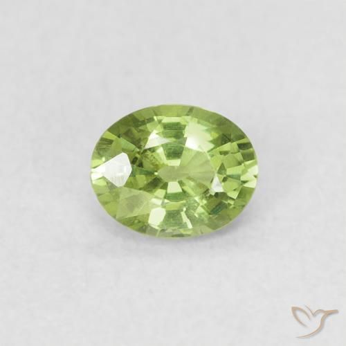 0.40ct طبيعي اخضر فاتح زفير, بيضوي, VVS
