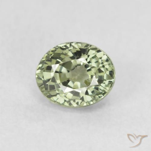 0.68ct طبيعي أخضر الغابة فاتح زفير, بيضوي, VVS